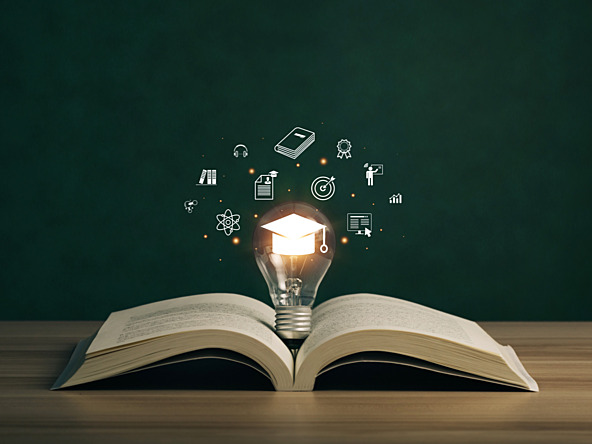 Book with ideas abstract image